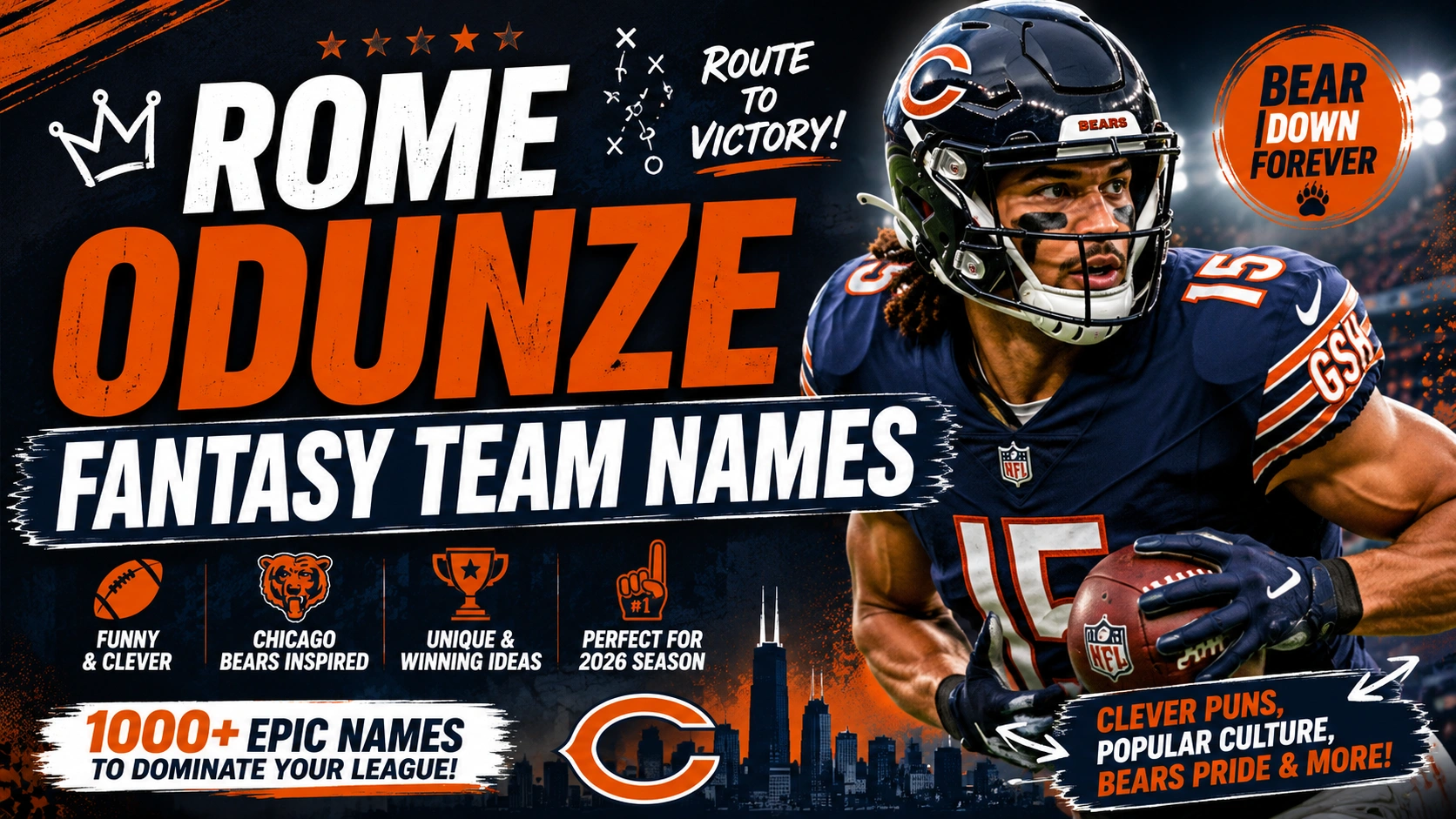 Rome Odunze Fantasy Team Names