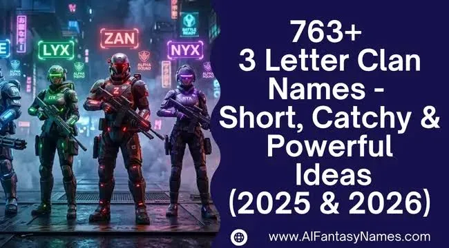 3 Letter Clan Names.