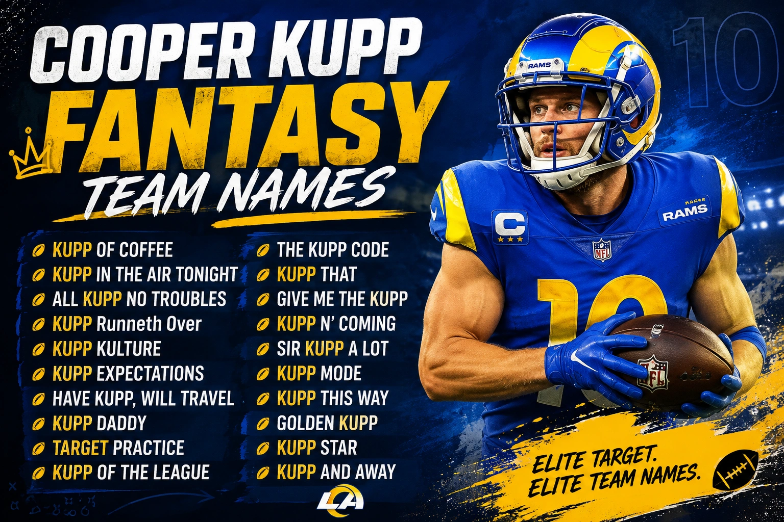 Cooper Kupp Fantasy Team Names