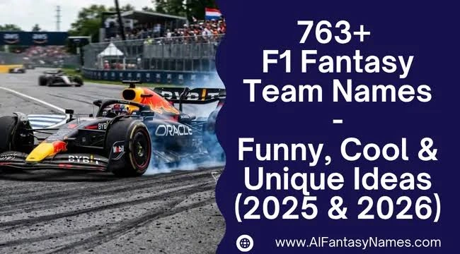 F1 Fantasy Team Names