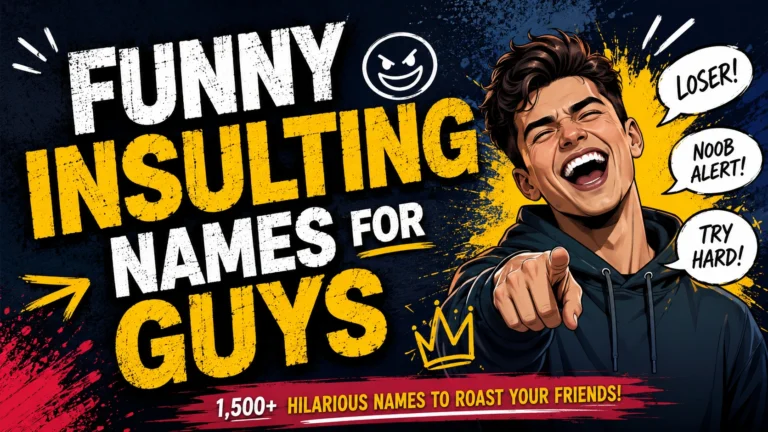 Funny Insulting Names for Guys