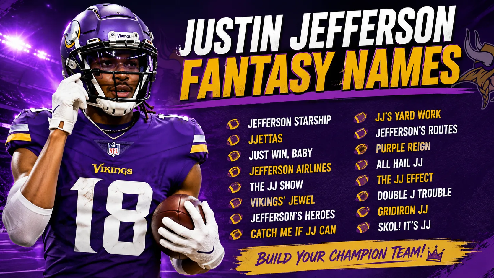 Justin Jefferson Fantasy Names