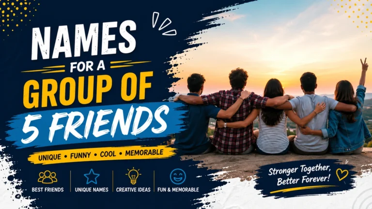 Names For A Group of 5 Friends