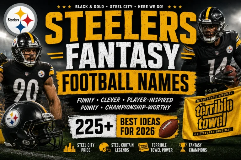 Steelers Fantasy Football Names