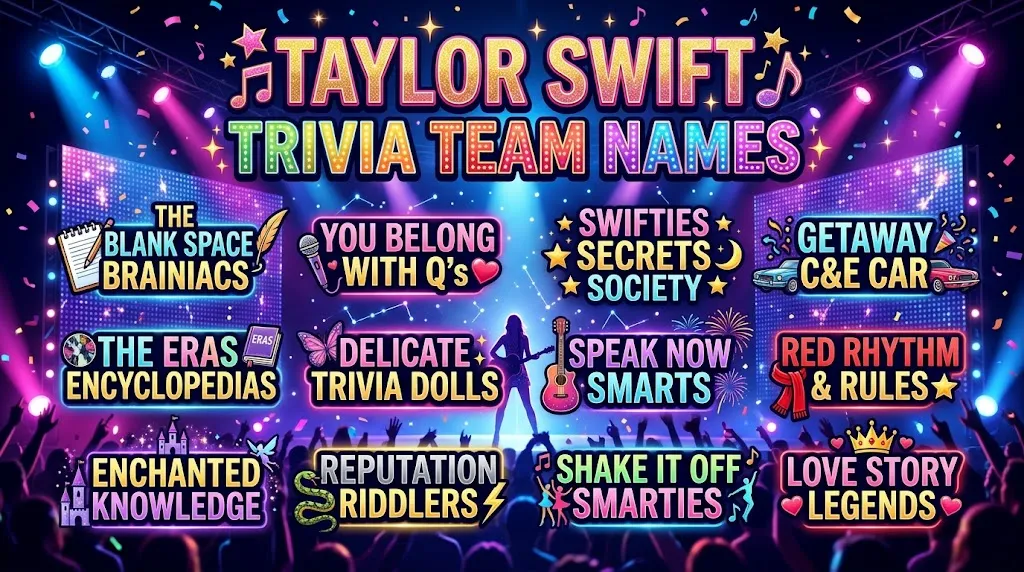 Taylor Swift Trivia Team Names center (1)