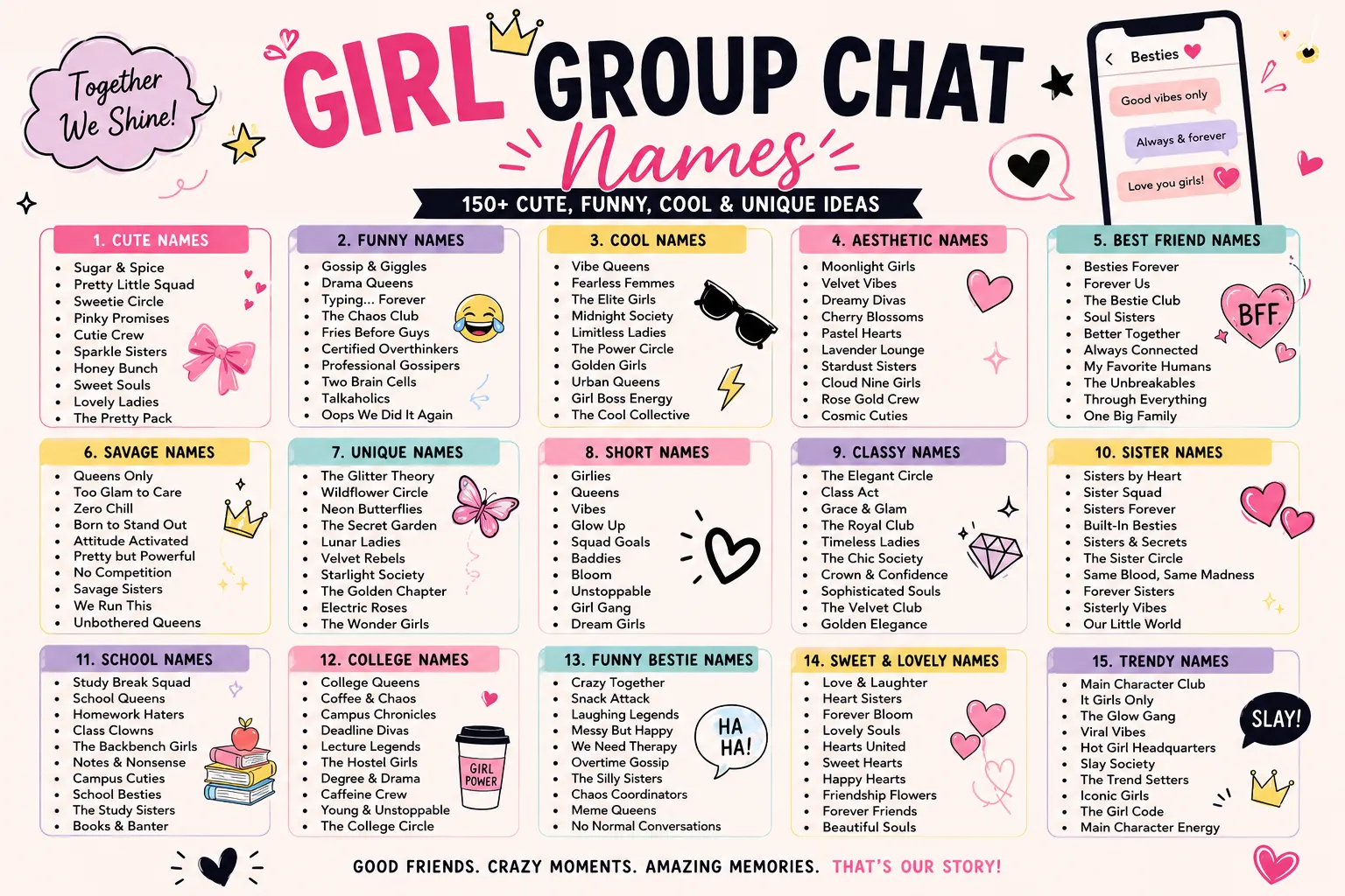 Girl Group Chat Names